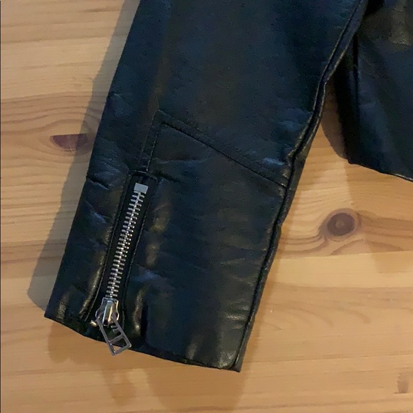 Bebe Crop Black Leather Jacket - Picture 2 of 7